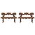 Pair of noble benches in solid carved walnut. Northern Italy, 17th century.