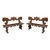 Pair of noble benches in solid carved walnut. Northern Italy, 17th century.