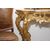 Consolle di epoca 700 in legno dorato ed intagliato con piano di marmo