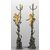 Coppia di grandi candelabri a quattro luci in legno laccato e dorato, Genova, primi anni del XIX secolo
