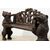 Carved wooden bench with "Black Forest" bears, Brienz, Switzerland, 20th century