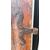 Pair of walnut doors with four engraved diamond panels.