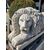 Pair of monumental marble lion statues
