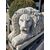 Pair of monumental marble lion statues