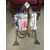 Painted metal log holder in the shape of a swan