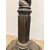 Antique neo-renaissance walnut column, carved in 1920, 122x28cm