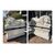 Pair of monumental marble lion statues