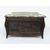 Small chest of drawers (model) in Napoleon III style in precious exotic woods with gray bardiglio marble top. France, early 20th century.