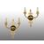 Pair of antique Empire wall lights in gilded and satin bronze, skillfully chiseled. France 19th century.