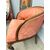 Antique walnut tub armchair, 1940s Art Deco style, silk upholstery, 66x50x50cm