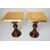 Coppia di tavolini con piano dorato - M/312 -