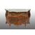 Small chest of drawers (model) in Napoleon III style in precious exotic woods with gray bardiglio marble top. France, early 20th century.