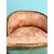 Antique walnut tub armchair, 1940s Art Deco style, silk upholstery, 66x50x50cm