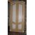 PTL397 - Lacquered wooden door, arched, with frame, 18th century, clear dimensions cm W 105 x H 222