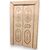 PTS686 - Lacquered wooden door with frame, 18th century, clearance dimensions W 96 x H 196 cm