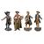 Four table sculptures - Group of commoners - Venice, late 18th century.
