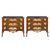 Pair of important carved, lacquered and painted wooden chests of drawers. Palermo, 18th century.