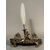 SILVERED BRONZE DESK INKWELL, FIRST HALF OF THE 19TH CENTURY