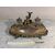 SILVERED BRONZE DESK INKWELL, FIRST HALF OF THE 19TH CENTURY