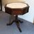 CARLO X OCTAGONAL MAHOGANY AND WHITE MARBLE TABLE