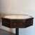 CARLO X OCTAGONAL MAHOGANY AND WHITE MARBLE TABLE