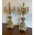 PAIR OF NINETEENTH CENTURY CANDELABRA WITH GLASSONNÉ INSERTS