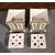 PAIR OF POLYCHROME PORCELAIN FLOWER HOLDERS FIRST 19TH CENTURY