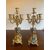 PAIR OF NINETEENTH CENTURY CANDELABRA WITH GLASSONNÉ INSERTS