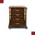 Small walnut chest of drawers with gilded carvings, late 16th century