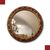 Round gilded wood mirror, second half of the 19th century
