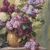 ANTIQUE FLOWER PAINTINGS, LILAC VASE, STILL LIFE, OIL ON CANVAS, ART NOUVEAU, EARLY 20TH CENTURY. (QF698)