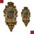 PAIR OF MID-18TH CENTURY MIRRORS WITH SHELF