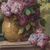 ANTIQUE FLOWER PAINTINGS, LILAC VASE, STILL LIFE, OIL ON CANVAS, ART NOUVEAU, EARLY 20TH CENTURY. (QF698)