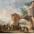 Pittore italiano (XVIII sec.) - Paesaggio con rovine e personaggi.