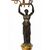 Pair of Charles X candlesticks/Flambeaux in patinated bronze and white statuary marble. France, early 19th century.