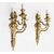 Pair of antique French Napoleon III sconces in finely chiseled gilded bronze. Late 19th century period.
