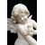 Antique alabaster sculpture of Napoleon III depicting a winged cherub. France, 19th century.