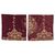 Pair of cushions with antique Indian saris - B/172/6 and 7