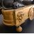 Coppia di leoni in bronzo Impero 1820 con base in bronzo dorato