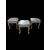 Three lacquered and gilded stools