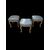 Three lacquered and gilded stools