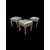 Three lacquered and gilded stools