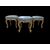 Three lacquered and gilded stools