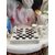 Polychrome porcelain group with gallant scene and chessboard – Northern Europe, 19th century