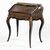Ebonized wood drop-front desk, gilded copper and mother-of-pearl inlays with gilded bronze applications, France, 19th century