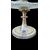 Silver-plated metal centerpiece/fruit bowl with frosted crystal bowl. Christofle. France.