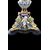 Large majolica vase with column. Ginori manufacture.