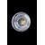 Globular transparent glass vase with gold leaf details. Murano.