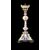 Large majolica vase with column. Ginori manufacture.