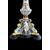 Large majolica vase with column. Ginori manufacture.